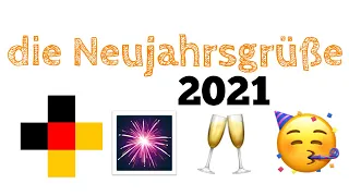 German:  New Year's greetings + Translation in the subtitles