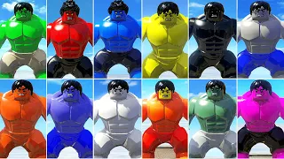 All Hulk COLORS in LEGO VideoGames
