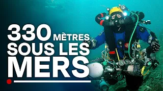 History of ultra-deep scuba diving - 330 meters under the sea - HD Documentary