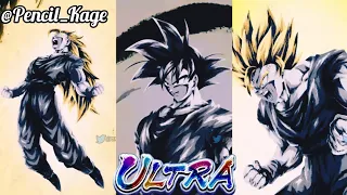 NEW ULTRA SSJ3 GOKU CARD ART/INK BRUSH ANIMATIONS EDIT 🔥!! Ft.Pencil_Kage [Dragon Ball Legends]