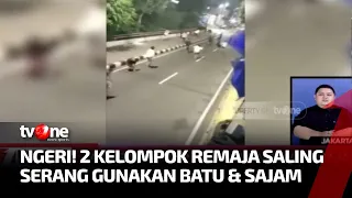 Video Amatir Merekam Aksi Tawuran 2 Kelompok Remaja di Kampung Melayu | Kabar Pagi tvOne