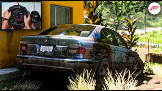 Rebuilding a BMW E39 M5 - Forza Horizon 5 - Logitech g29 Gameplay