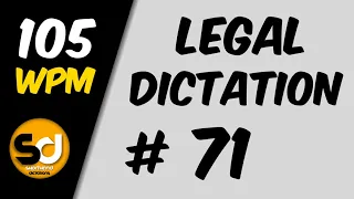 # 71 | 105 wpm | Legal Dictation | Shorthand Dictations