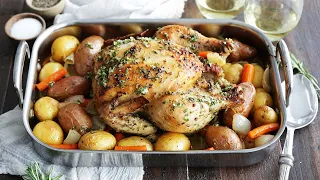 Garlic and Rosemary Whole Roasted Chicken