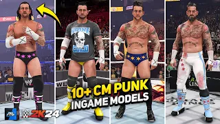 How To Unlock 10+ CM Punk Ingame Models in WWE 2K24!