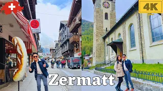 🇨🇭 Zermatt Switzerland 2023 Walking Tour [4K] Beautiful Village at the foot of Matterhorn 🗻