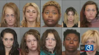 Video: 10 women arrested in prostitution sting