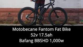 Custom E-bike Bike: Motobecane Fantom Fat Bike 52v BBSHD Mid Drive