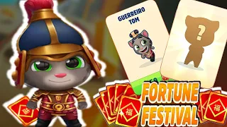 Talking Tom Gold Run Fortune Festival Event General Tom vs Roy Raccoon + Lucky Card Gameplay