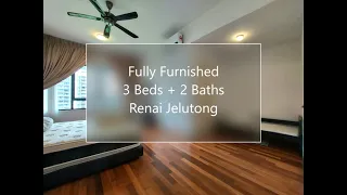 Renai Jelutong. 3 Beds, 2 Baths. Fully Furnished.