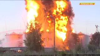 2015-06-09 Потушить пожар быстро на нефтебазе под Киевом не помогут даже вертолеты