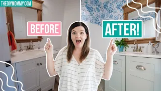 GORGEOUS powder room makeover on a budget | The DIY Mommy