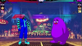 Mugen Halloween Tournament (64) Team robotron gamer vs Team McDonalds I'm Lovin It