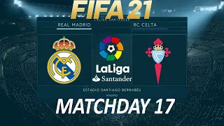 FIFA 21 Real Madrid vs Celta Vigo | La Liga 20/21 | PS4 Full Match