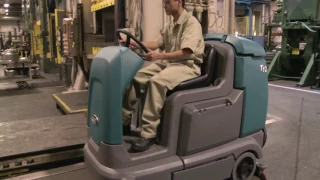 T12 Compact Battery Powered Ride on Scrubber Dryer Demo