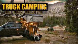 4k RELAXING SOLO Truck CAMP  Utah | SEMA Overland chevy colorado 2017 ZR2 high uintas