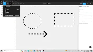Create dotted circle and dotted arrow in figma ui/ux design