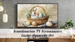 Easter Watercolour Collection | Screensavers for your TV | 4 images in HD | No music