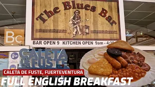 Is this the best FULL ENGLISH BREAKFAST in FUERTEVENTURA ? | Canary Island | Blues Bar | Food Review