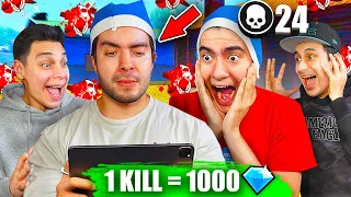 ¡LE DOY 1,000 DIAMANTES a ANTRONIXXG por KILL en FREE FIRE! *FINAL INESPERADO* | TheDonato