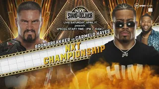 It's Official at Stand & Deliver : Bron Breakker vs Carmelo Hayes - NXT Title Match (Full Segment)