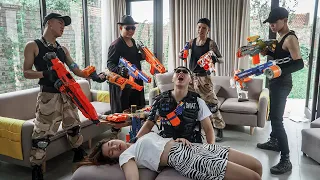 LTT Game Nerf War : Captain Warriors SEAL X Nerf Guns Fight Group Trespassing Villa Rocket Crazy