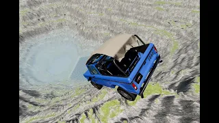 Leap of Death with the Ford Broncos Beamng Drive