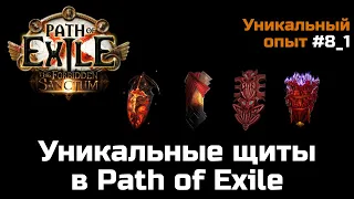 Обзор уникальных щитов в Path of Exile | Часть 1