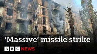 'Massive' Russian missile attack on Ukraine, officials say - BBC News