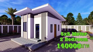 Small House 5x5 meter Two Bedrooms