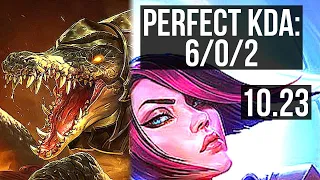 RENEKTON vs FIORA (TOP) | 6/0/2, 900+ games, Dominating | KR Grandmaster | v10.23