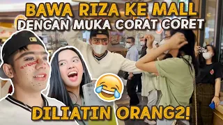 UJI NYALI! BAWA RIZA KE MALL DENGAN MUKA CORAT CORET, NGAKAK BANGET!