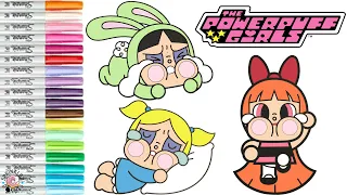 Powerpuff Girls Coloring Book Pages Blossom Buttercup and Bubbles Popmart Crybaby Edition