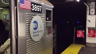 NYC Subway HD 60fps: Budd R32 C Train Departs Franklin Avenue (12/29/15)