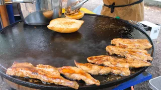 Portuguese Grilled Sandwiches of Pork and Chicken. London Street Food, Wapping Market