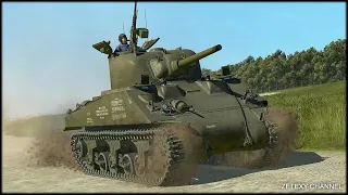 M4A2 Sherman on Eastern Front. Artillery spotting mission.