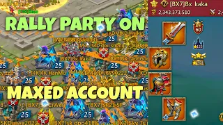 Lords Mobile - Rally Party On Full Maxed Account In Fury!
