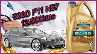 ¿Cómo envejece Ravenol REP 5w30 en BMW 530D F11 12500kms? [ACEITE USADO]