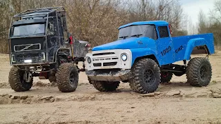 ZIL 1000 forces tried as best he could against VOLVO 4x4 ... RC Extreme OFFroad