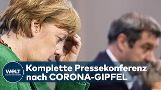 CORONA-GIPFEL: Die komplette Pressekonferenz nach dem Bund-Länder-Treffen