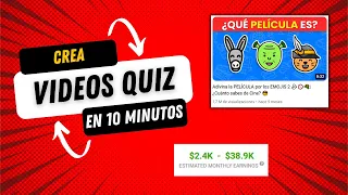 Crea CIENTOS de Videos Quiz RAPIDO & Gana +$3000 al Mes (MUY FACIL!)