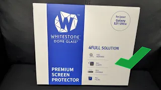 Samsung Galaxy S21 Ultra, Whitestone Dome Tempered Glass Screen Protector Install