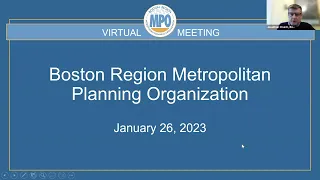 Boston Region MPO Board Meeting: January 26, 2023