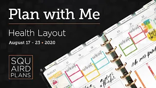 Plan with Me :: Brushstroke Brights :: Squaird Plans Health Layout :: Classic Happy Planner :: 2020