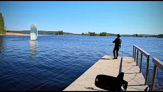 Testissä kitefoililla Kinkomaan uimaranta osa2. 18.5.2024