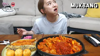 리얼먹방:) 두찜 불마왕 불닭 ★ 왕새우튀김, 김말이, 치즈볼!!ㅣSuper Spicy Chicken Bulmawang "Buldak"ㅣREAL SOUNDㅣASMR MUKBANGㅣ