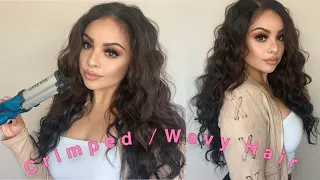 How to get Crimped/Wavy Hair Tutorial! Using Bed head Deep Waver