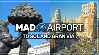 → PUERTA DEL SOL and GRAN VÍA from MADRID airport ✈️ #069