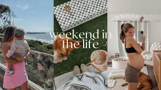 WEEKEND IN MY LIFE as a WFH + SAHM + 21 weeks pregnant!