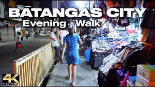 NIGHT WALK in Batangas City Philippines [4K]